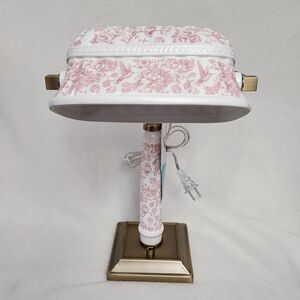 Martha Stewart Pink and White Floral Lamp